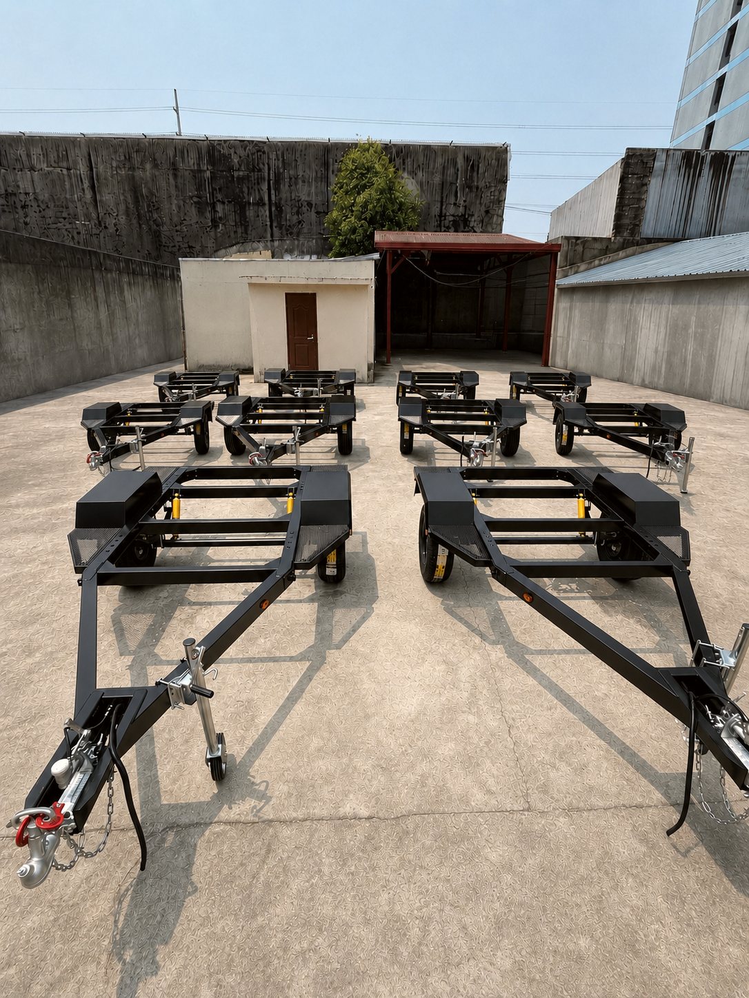 Iron Wolf custom industrial trailer fleet for Frontier Tower Associates